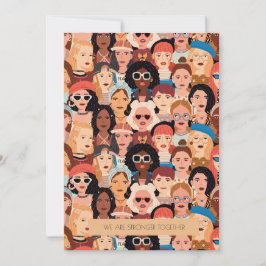 女モダン国際的の日のグリーティングカード シーズンカード