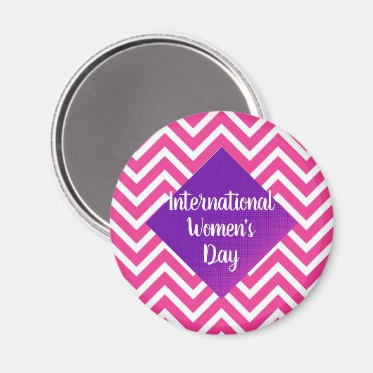 女モダン国際的の日 マグネット (正面/裏面)