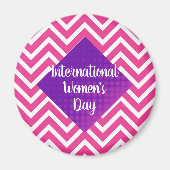 女モダン国際的の日 マグネット (正面)
