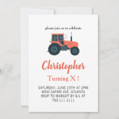 女モダン子の男の子のための誕生日パーティー用品 招待状 (正面)