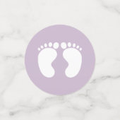 女モダン子の赤ちゃんは可愛い紫シャワー コンフェッティ (スモール正面)