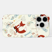 女モダン子手描きウッドランド動物キツネ模様 Case-Mate iPhoneケース (裏面 (横))