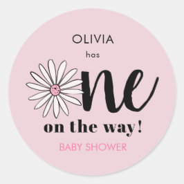 女モダン子赤ちゃんシャワーデイジーフローラ ラウンドシール