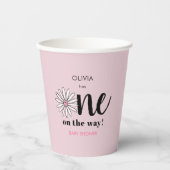女モダン子赤ちゃんシャワーデイジーフローラ 紙コップ (正面)