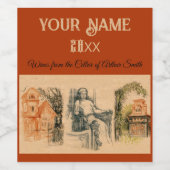 女モダン屋 ワインラベル (シングルラベル)