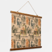 女モダン屋 吊り下げ型タペストリー (傾斜あり)