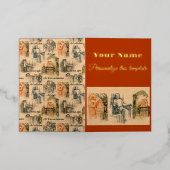 女モダン屋 箔グリーティングカード (外側レイダウン)