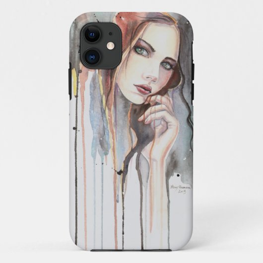 女モダン性のアートポートレート Case-Mate iPhoneケース (裏面)