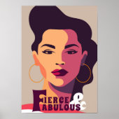 女モダン性の激しい素晴らしい抽象芸術 ポスター (正面)