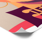 女モダン性の激しい素晴らしい抽象芸術 ポスター (角)