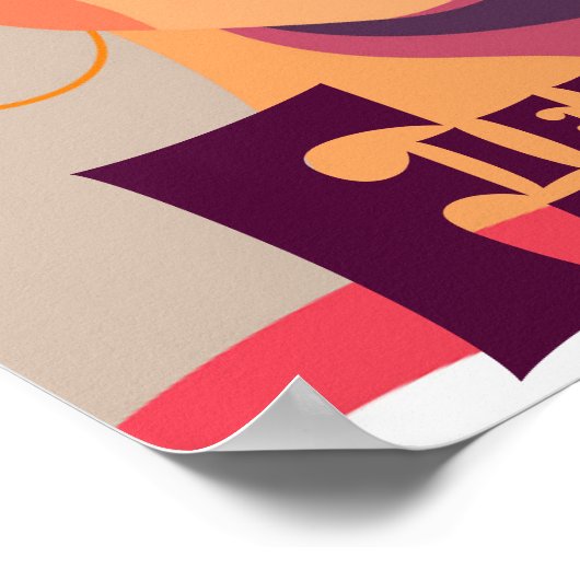 女モダン性の激しい素晴らしい抽象芸術 ポスター (角)