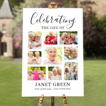 女モダン性の葬儀ポスター