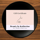 女モダン性美しい顔ロゴギフト券