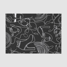 女モダン性、線抽象芸術 薄葉紙