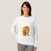 女モダン白 Tシャツ (正面フル)