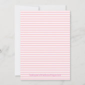 女モダン航海の児シャワー 招待状 (裏面)