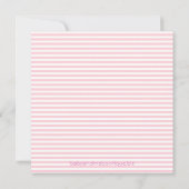 女モダン航海の児シャワー 招待状 (裏面)