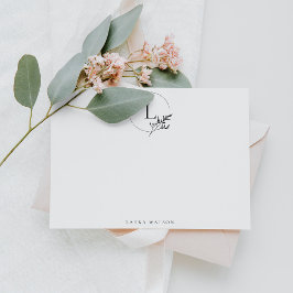 女モノグラムのパーソナライズされた用文房具 ノートカード