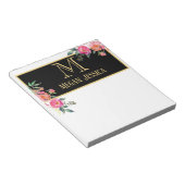 女モノグラムの名パーソナライズされた名 ノートパッド (アングル)