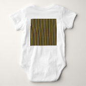 女モノグラムの名パーソナライズされた女 ベビーボディスーツ (裏面)