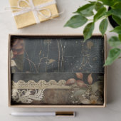 女ユニークエレガント児と黒猫フローラ園 薄葉紙 (ギフト)