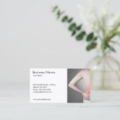 女ユニーク性の背中の医師の写真 名刺 (スタンド正面)