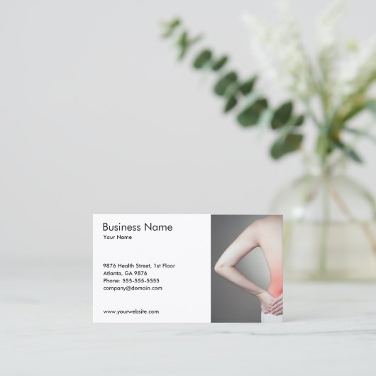 女ユニーク性の背中の医師の写真 名刺 (スタンド正面)