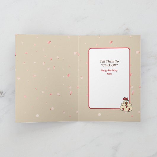 女ユーモアのあるの漫画おもしろいことわざ誕生日 カード (内部)