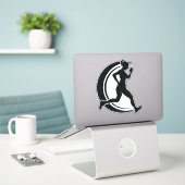 女ランニングの子 シール (デスク上のノートパソコン)