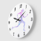 女ランニングの子 ラージ壁時計 (傾斜)