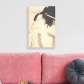 女リラックスが入浴した後 キャンバスプリント (インサイチュ (リビング))