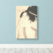 女リラックスが入浴した後 キャンバスプリント (インサイチュ (ウッドフロア))