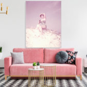 女リラックスのビーチ キャンバスプリント (インサイチュ (リビング))