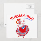 女ロシアのの子！ ポストカード (正面/裏面)
