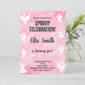 女不気味の子や子のかわいいパーティーカード 招待状 (スタンド正面)