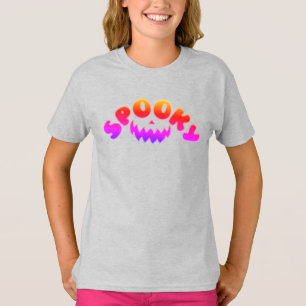 女不気味の子Tシャツのハッピーハローウィン衣装 Tシャツ