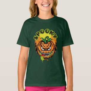 女不気味の子Tシャツのハッピーハローウィン衣装 Tシャツ