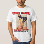 女中がデュマの売春宿のTシャツを救うのを救済して下さい Tシャツ (正面)