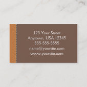 女中またはクリーニングのサービス業カード 名刺 (裏面)