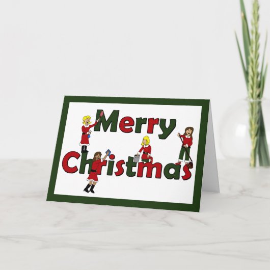 女中サービスからのメリークリスマス シーズンカード (正面)