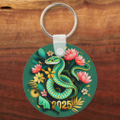 女中国の性の木のヘビ2025の新年 キーホルダー (正面)