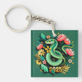 女中国の性の木のヘビ2025の新年 キーホルダー