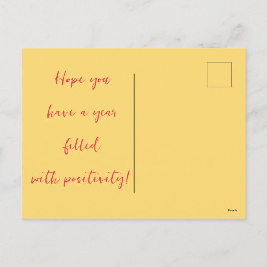 女中国の性の木のヘビ2025の新年 シーズンポストカード (裏面)