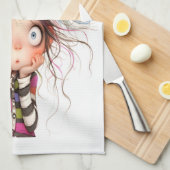 女予測できなの子オ本当にキッチンタオル キッチンタオル (四つ折り)