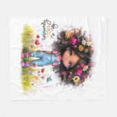 女予測できなの子ニース フリースブランケット (正面(横))