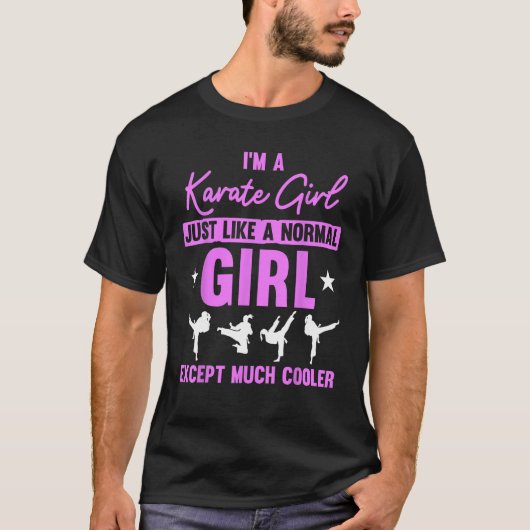 女人向け空手芸術空手ブラックベルトマーティ Tシャツ (正面)