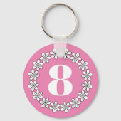 女人気がある子8誕生日のキーチェーンギフト キーホルダー (正面)