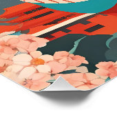 女伝統的日本の女ヴィンテージ美術 ポスター (コーナー)