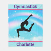 女体操うるうレインボークラウド フリースブランケット (正面)