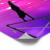 女体操イベントピンク/紫 ポスター (角)